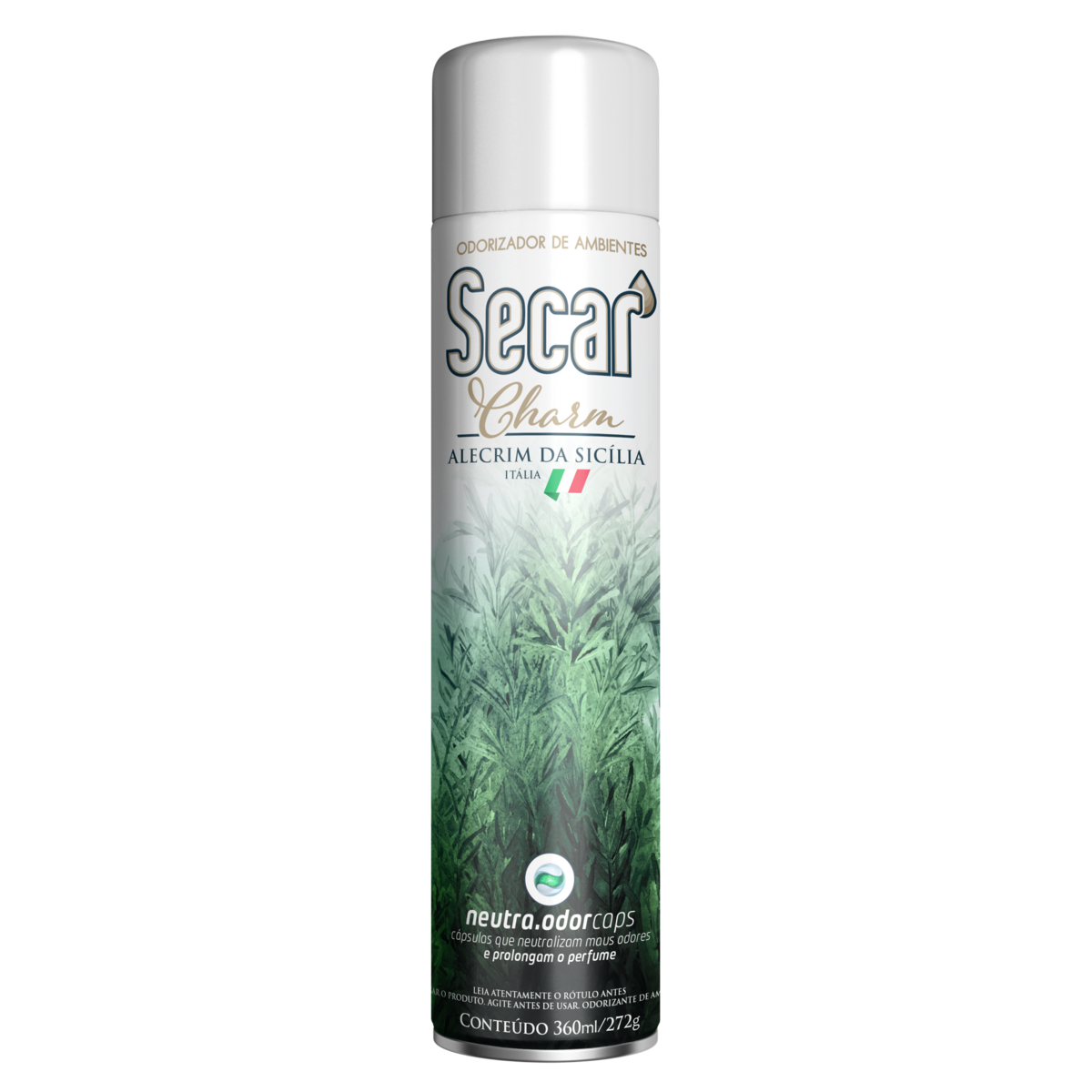 Odorizador de Ambiente Aerossol Alecrim da Sicília Secar Charm Frasco 360ml Spray