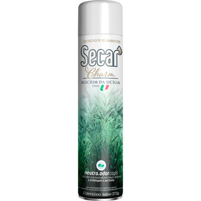 Odorizador de Ambiente Aerossol Alecrim da Sicília Secar Charm Frasco 360ml Spray