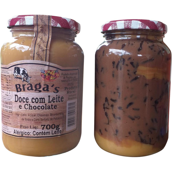 Doce de Leite Bragas 700g - Com Chocolate