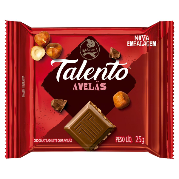 Chocolate Talento Garoto 25g - Mini - Avelã