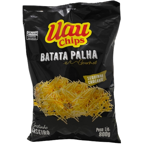 Batata Palha Uau Chips Gourmet 800g