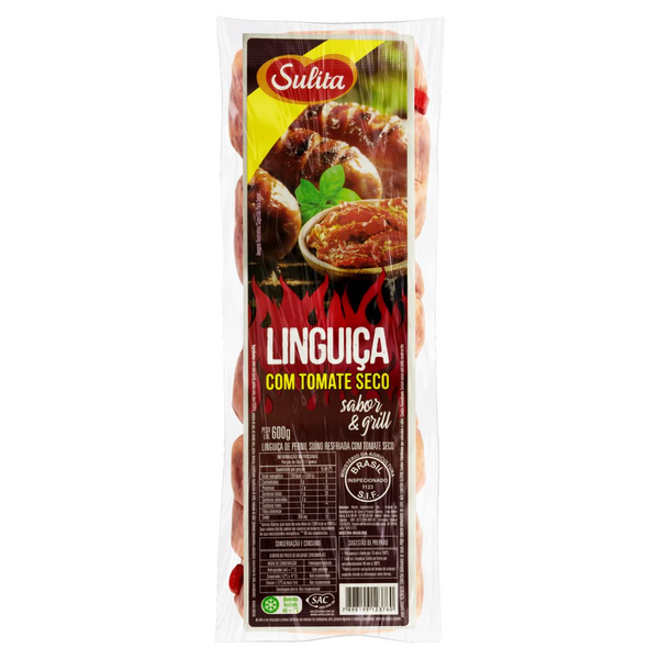 Linguiça Suína SULITA com Tomate Seco Resfriado 600g
