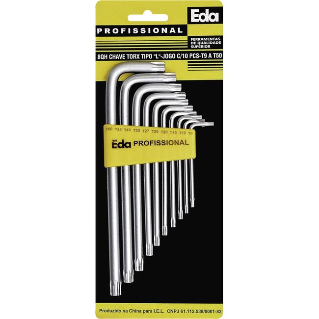Chave Torx Eda 10 pçs