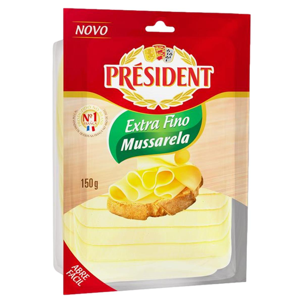 Queijo Mussarela PRESIDENT Fatiado 150g