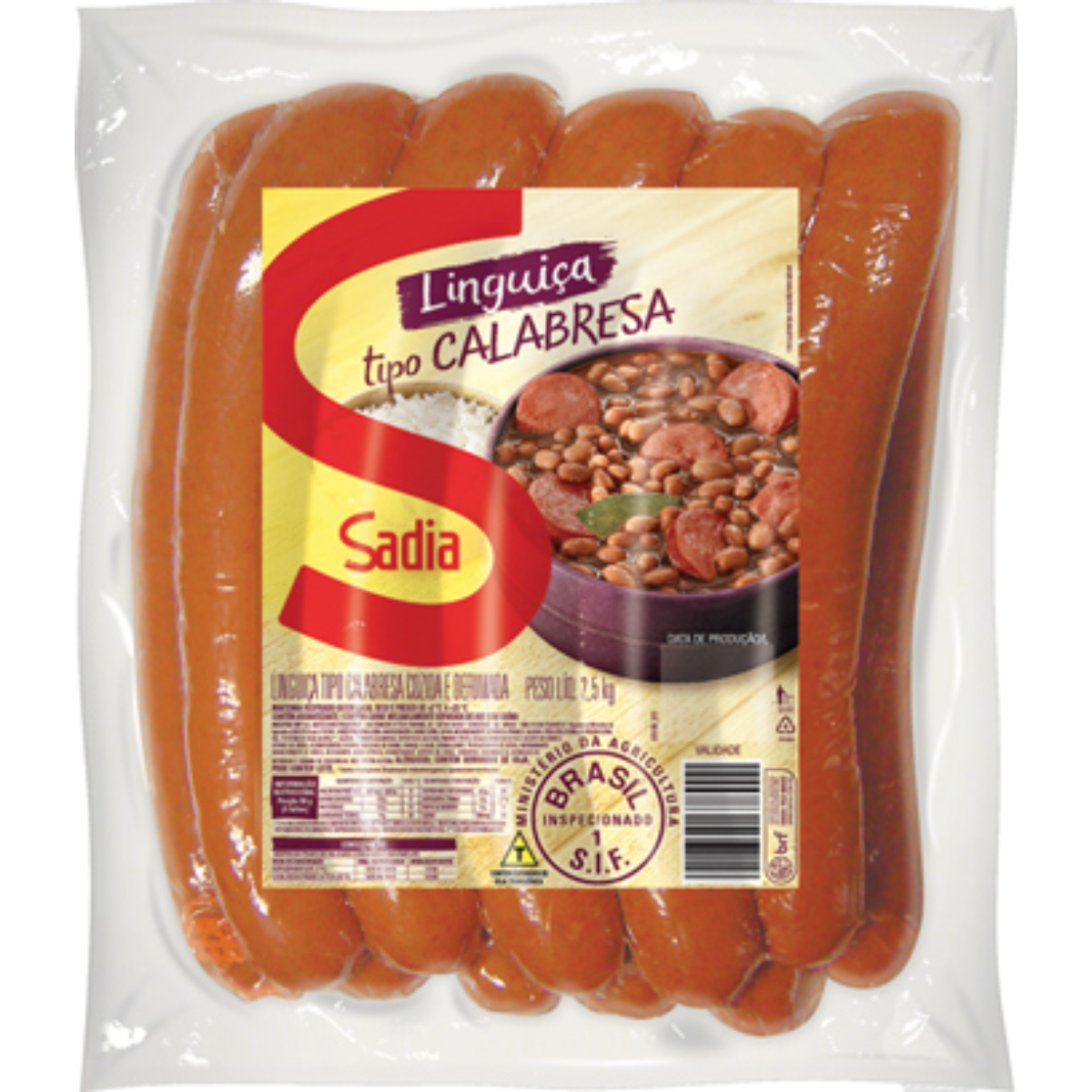 Linguiça Calabresa Defumado Sadia 2,4kg