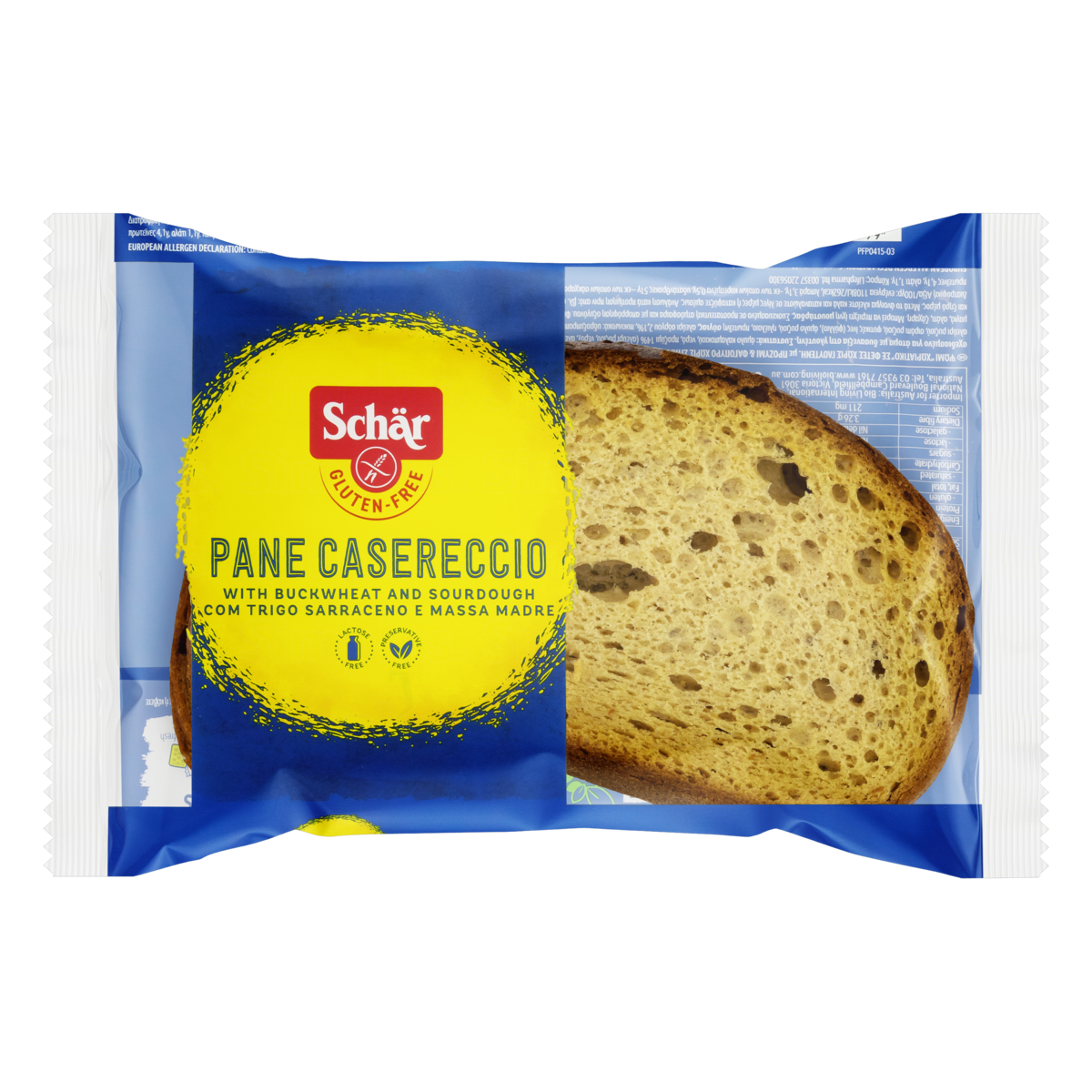 Pão de Forma Caseiro SCHAR sem Lactose e sem Glúten 240g