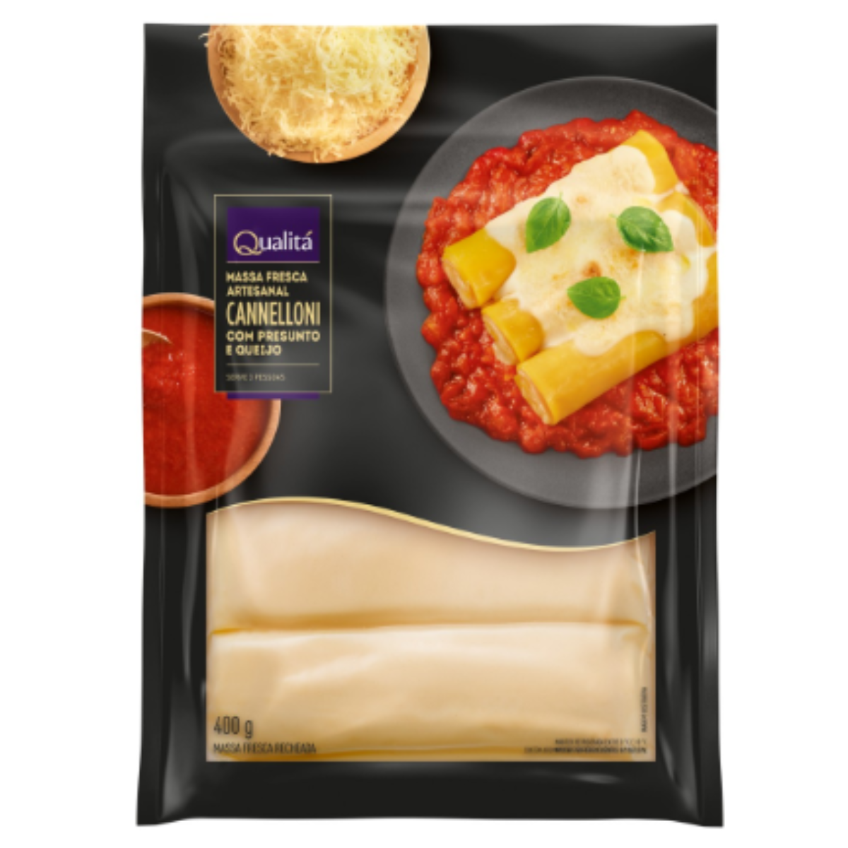 Cannelloni Recheio Presunto e Queijo Qualitá Pacote 400g