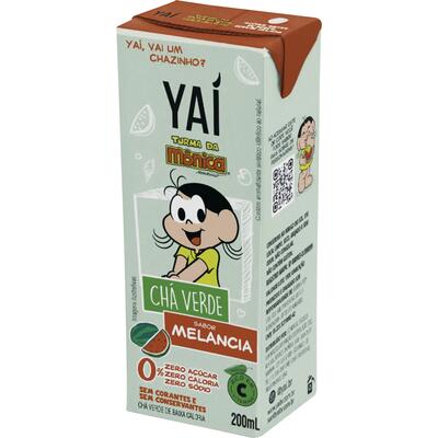 Chá Verde Melancia Zero Açúcar Turma da Mônica Yaí Caixa 200ml