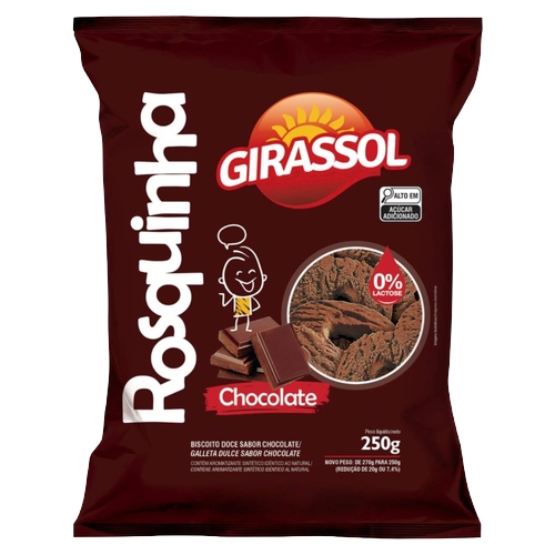 Biscoito Girassol Rosquinha De Chocolate 250g