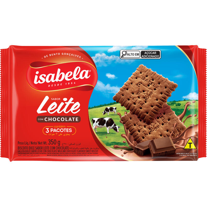 Biscoito ISABELA Leite com Chocolate 350g