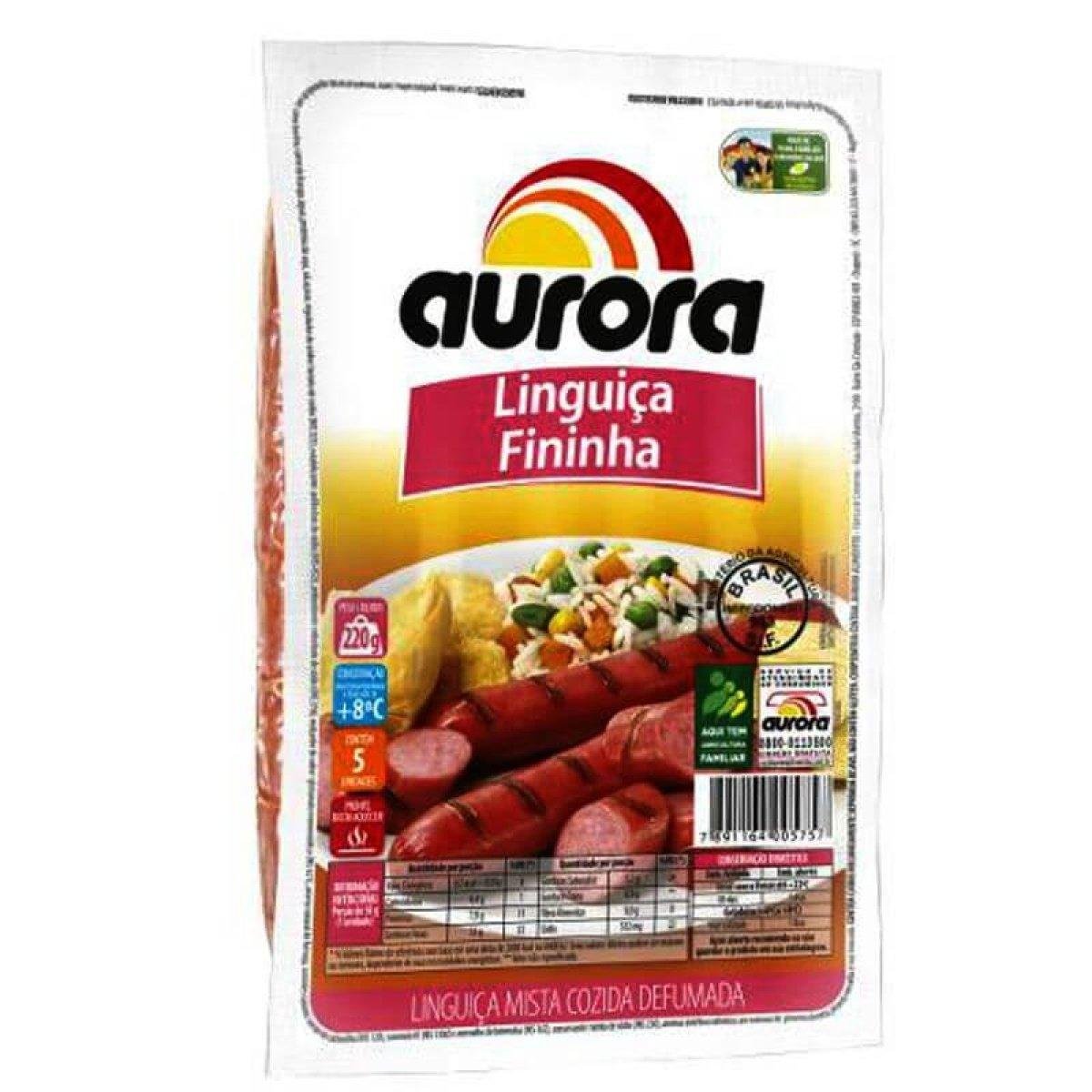 Linguiça Mista Fina Defumado Aurora 300g