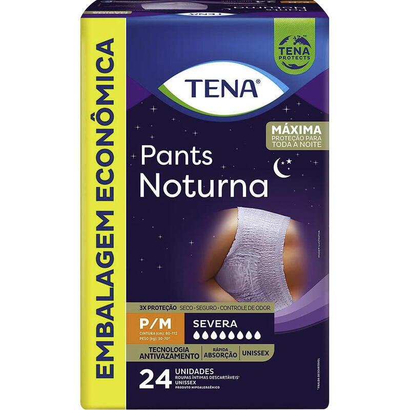 Roupa Íntima Tena Pants Noturna P/M 24 un