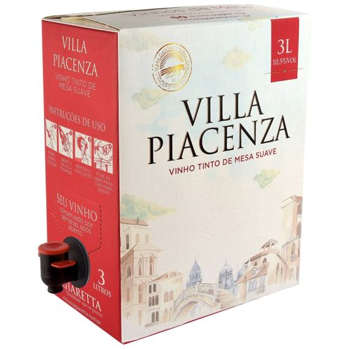 Vinho Villa Piacenza Brasileiro Tinto Suave 3l