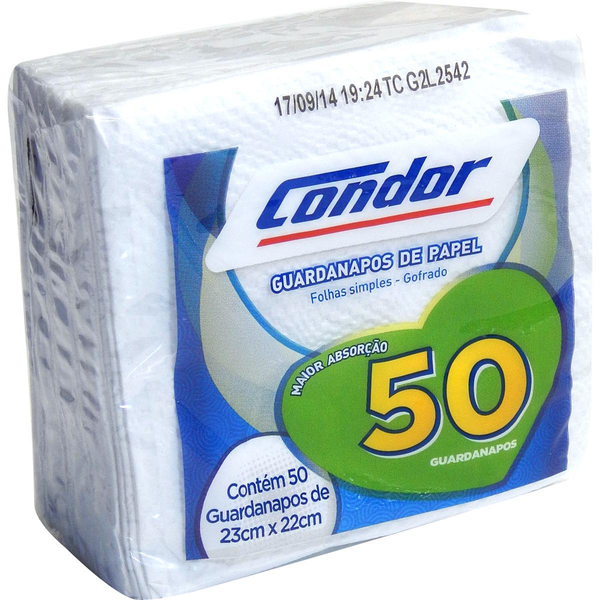 Guardanapo Condor Tam. 23cmx22cm - Com 50 Guardanapos