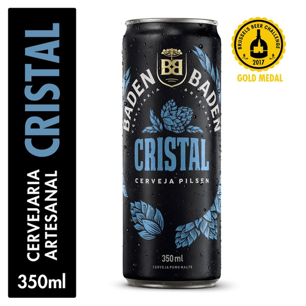 Cerveja Brasileira BADEN BADEN Pilsen Cristal Lata 350ml