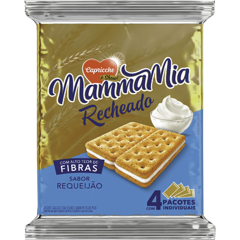 Biscoito Recheado Capricche Mama Mia Requeijão 93,3g