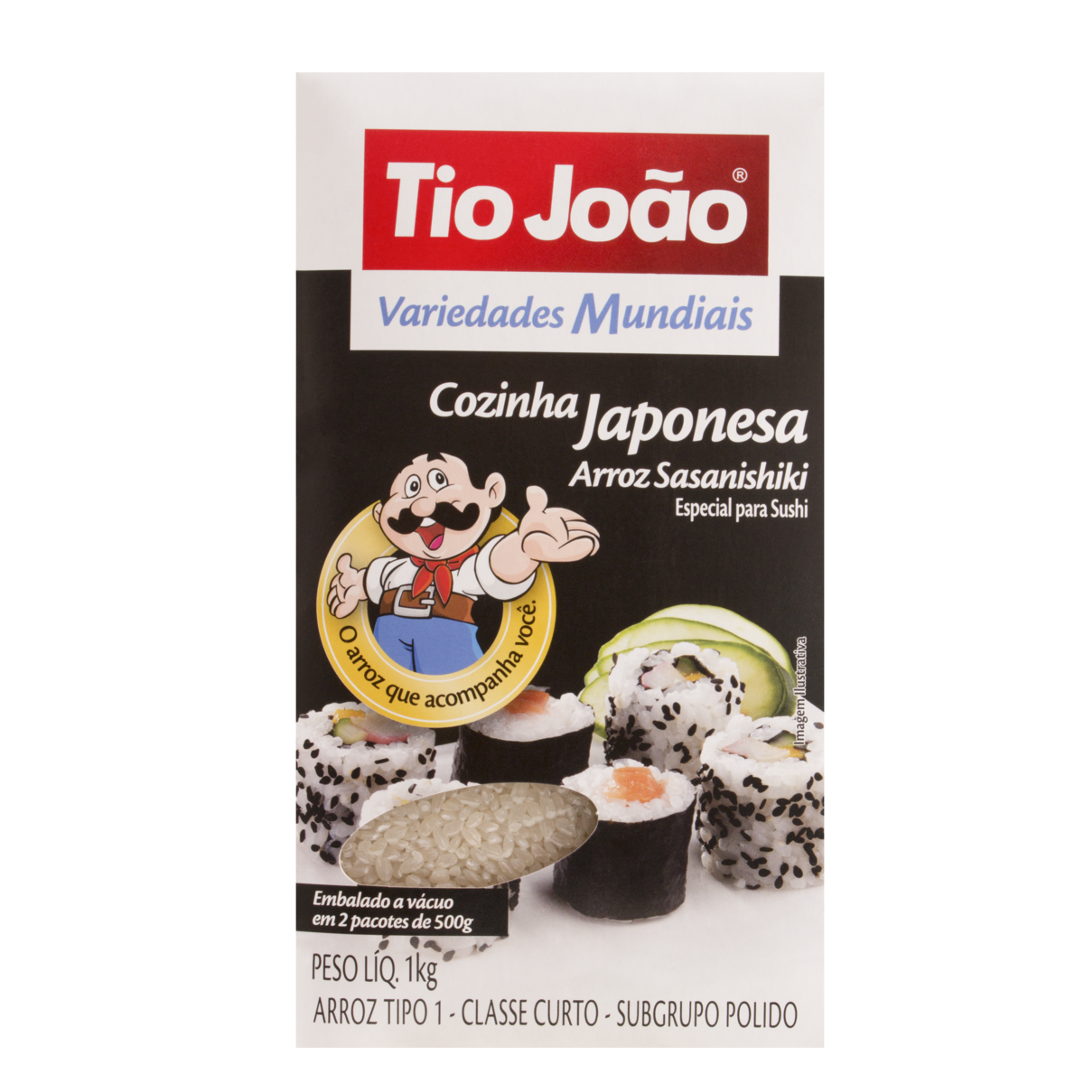 Arroz Sasanishiki Tipo 1 Tio João Variedades Mundiais Cozinha Japonesa Caixa 1kg 2 Unidades