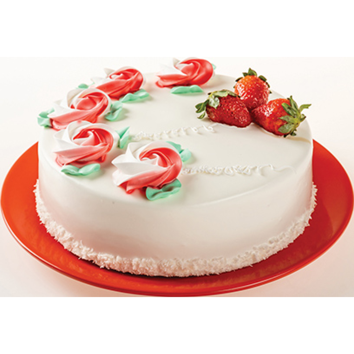 BOLO DE IOGURTE COM MORANGO 20 CM