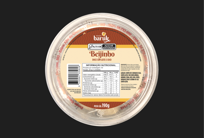 Doce de Leite Beijinho Baruk 190g