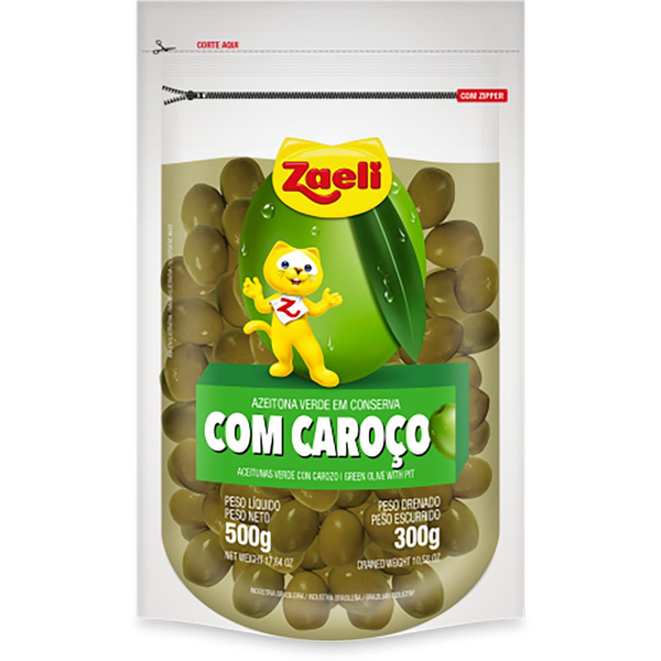 Azeitona Verde Zaeli 300g - Sachê