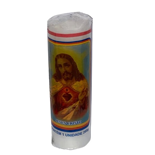 Vela 7 Dia Jesus Cristo Santa Cruz 260g Com 1 Unidades