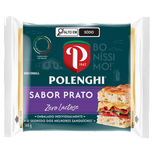 Queijo Prato Polenghi Sandwich-in Zero Lactose 144g