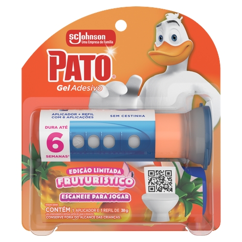 Aparelho Sanitário PATO Gel Adesivo Fruturistico com Refil 38g