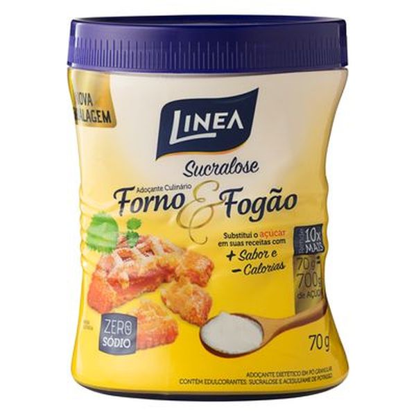 Adoçante em Pó Sucralose Zero Sódio Linea Forno e Fogão Pote 70g