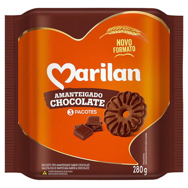Biscoito Marilan Amanteigado Chocolate 280g