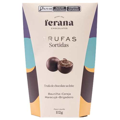 Trufa Ferana Chocolate Ao Leite Recheio Sortido 112g