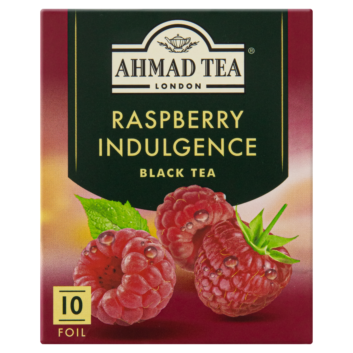 Chá Preto Raspberry Indulgence Ahmad Tea London Caixa 20g 10 Unidades