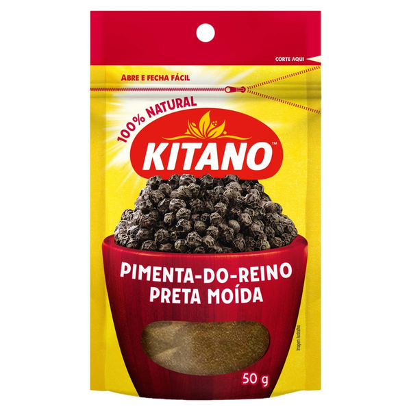 Pimenta-do-Reino Preta Moída Kitano Pacote 50g