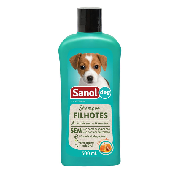 Shampoo Sanol 500ml - Para Cães - Filhotes
