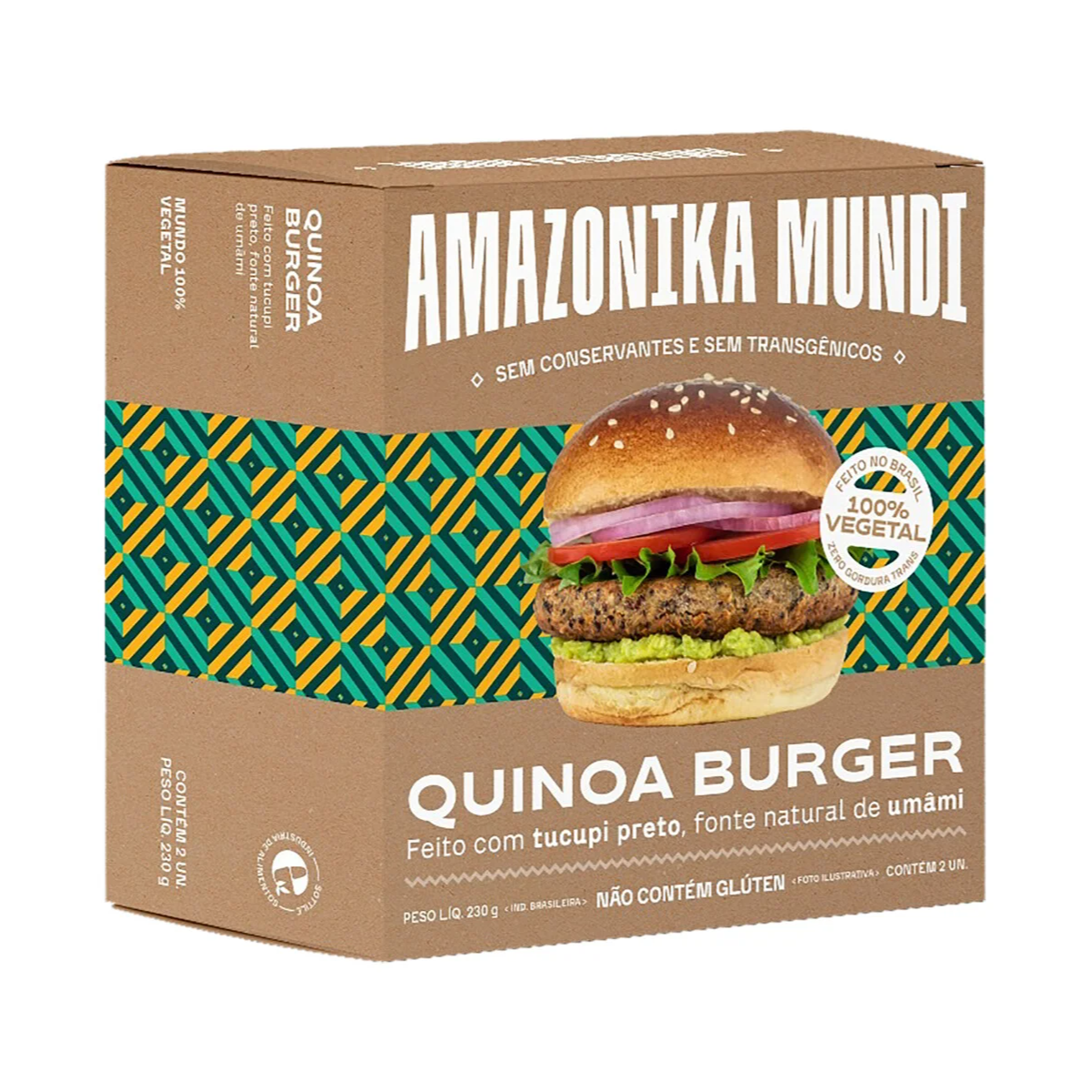 Quinoa Burguer 100% Vegetal Amazonika Mundi 230g