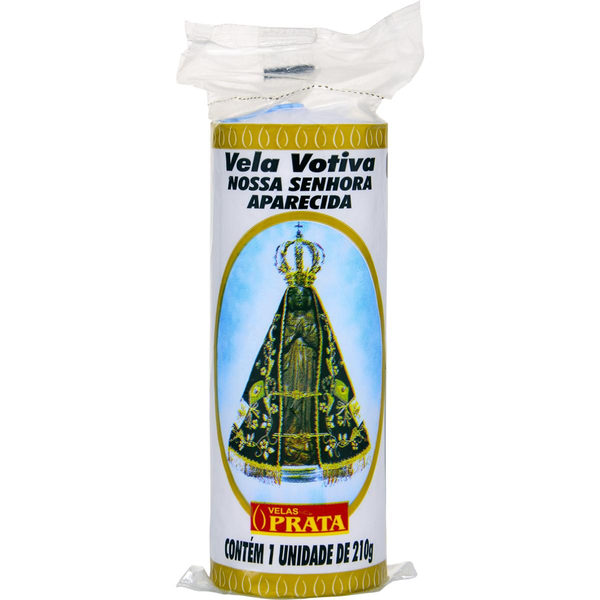 Vela Prata Votiva 210g - Nossa Senhora Aparecida