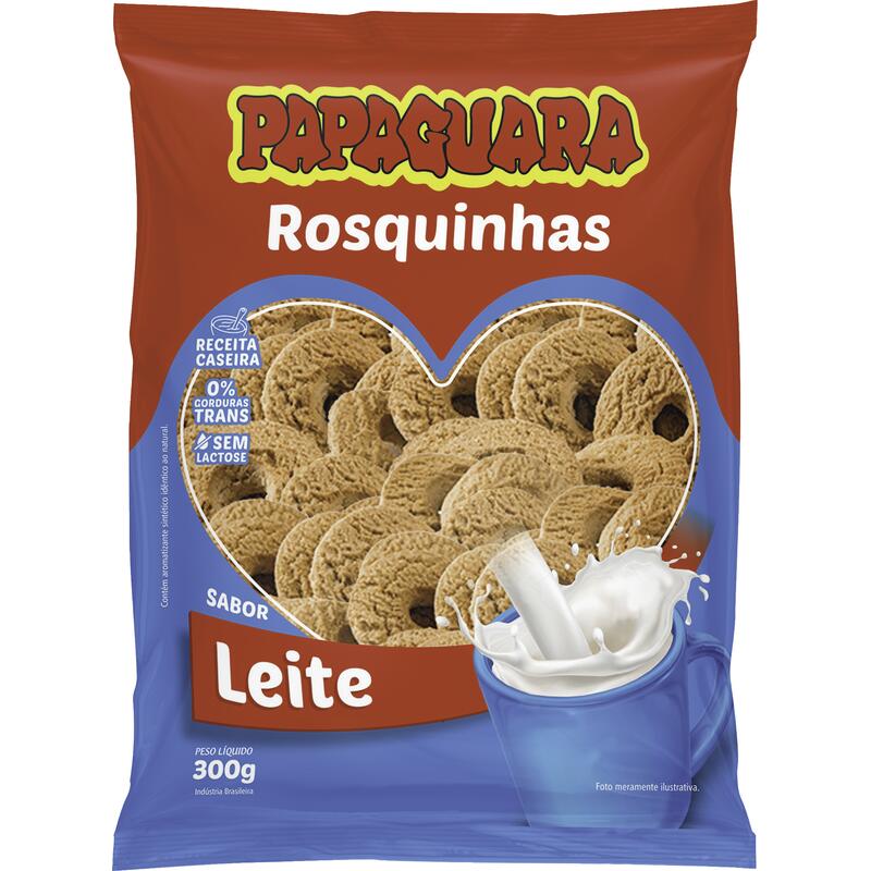 Biscoito Rosquinha Papaguara Leite 300g