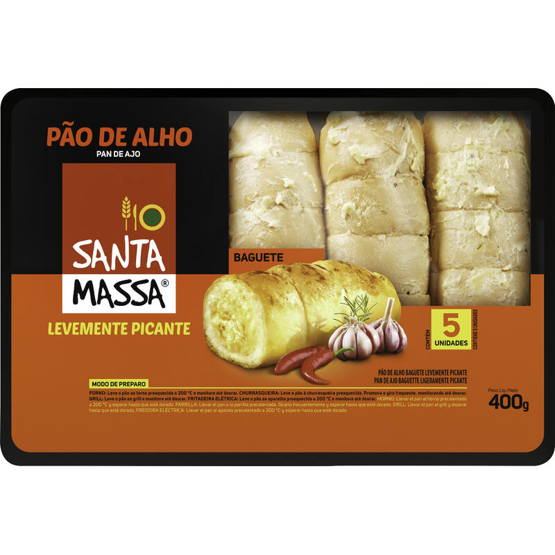 Pão de Alho Santa Massa com Pimenta 400g
