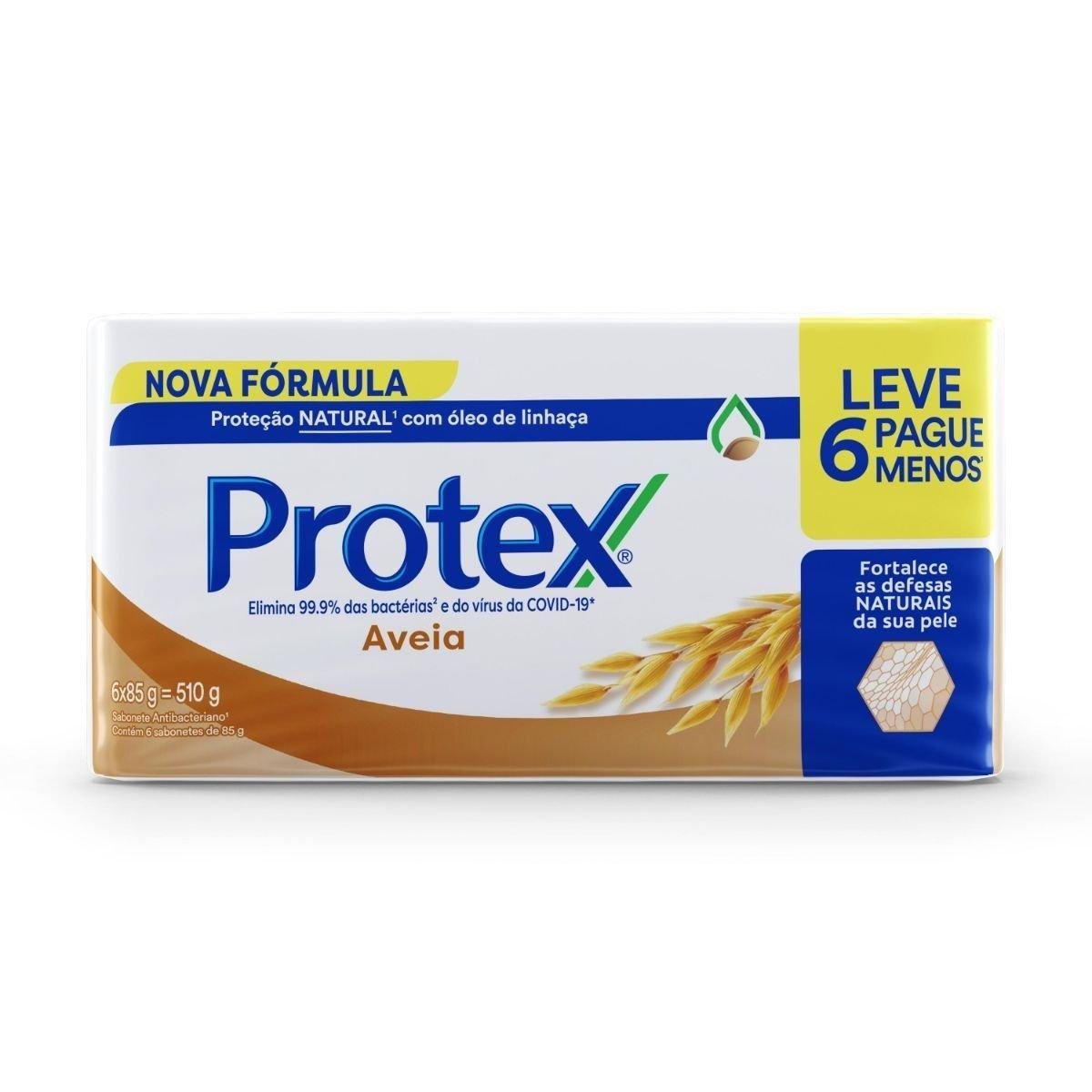 Sabonete Antibacteriano em Barra Protex Aveia 85g Promo 6un c/ Desconto