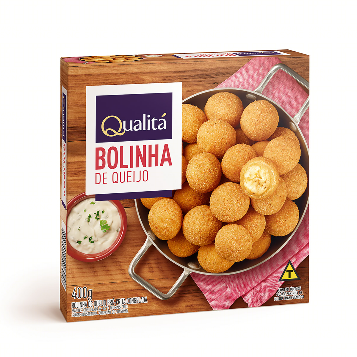 Bolinha de Queijo Congelada Pré-Frita Qualitá Caixa 400g