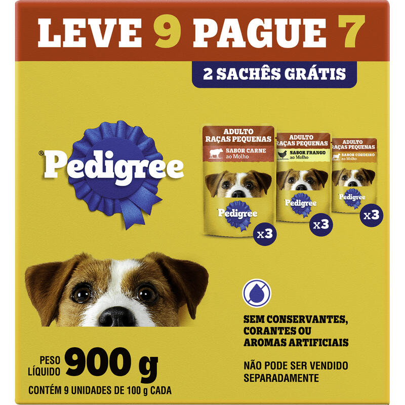 Alimento para Cães Ad. Pedigree Raças Pequenas LV9 PG 7 100g