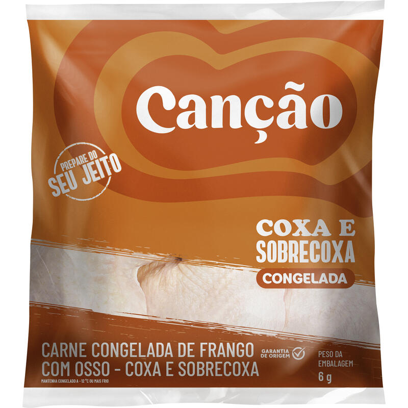 Coxa e Sobrecoxa de Frango Canção Cong Preço por quilo no pacote