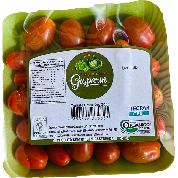 Tomate Grape Gasparin 200g - Orgânico