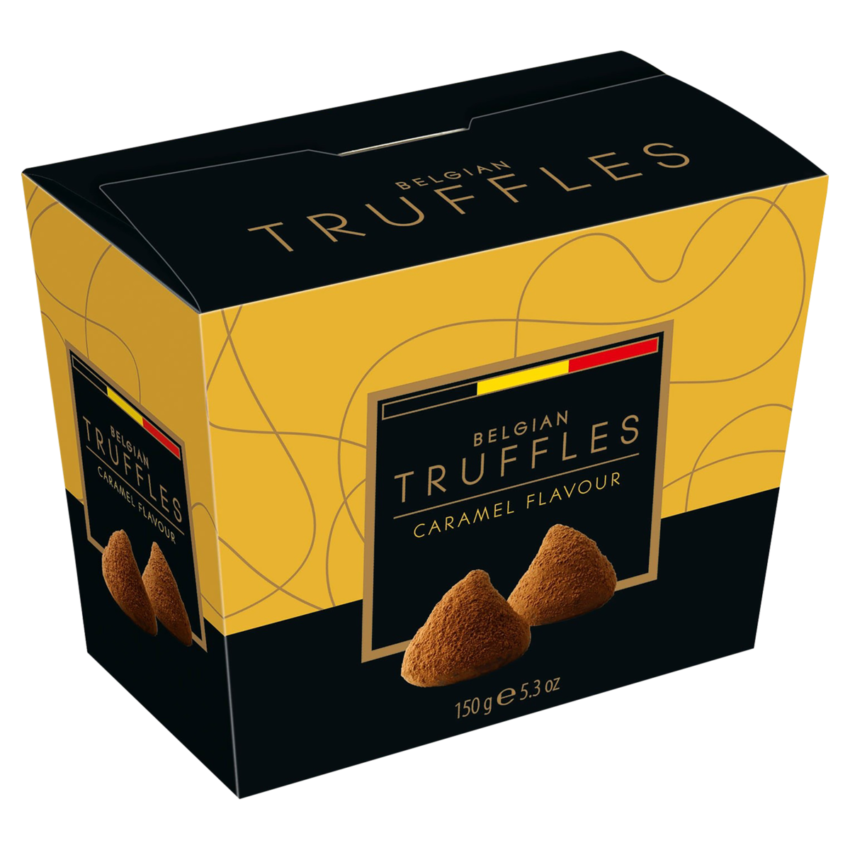Trufa de Chocolate Belga com Pó de Cacau Caramelo Belgian Caixa 150g