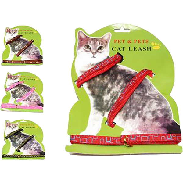 Guia com Peitoral SSPETS Para Gatos - Ajustável - Ref. 293
