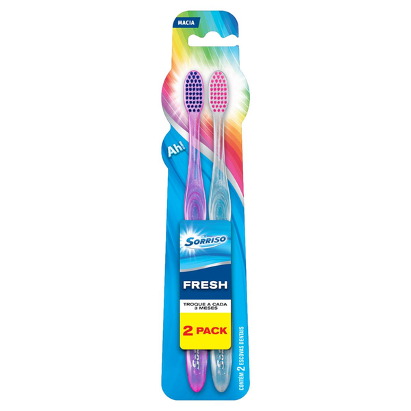 Escova Dental SORRISO Fresh com 2 Unidades