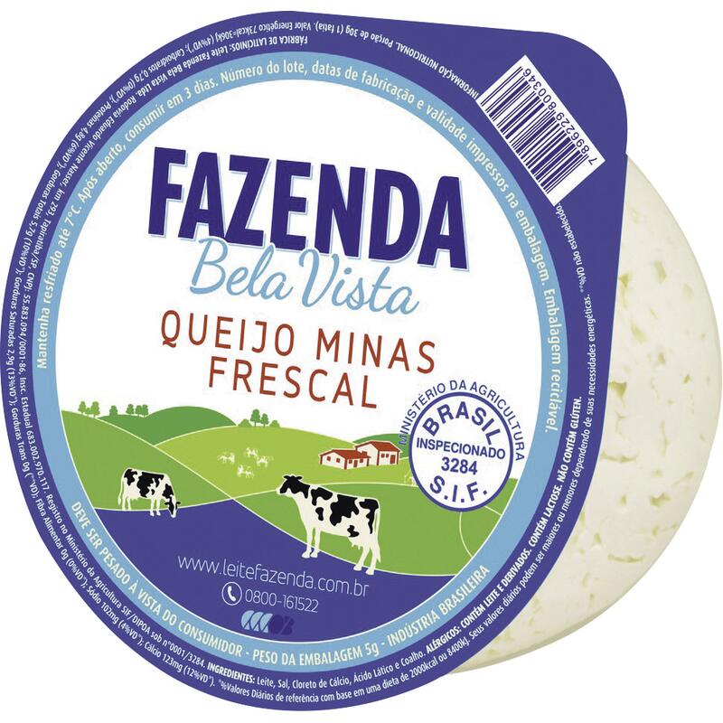 Queijo Minas Frescal Fazenda Bela Vista Preço por quilo na peça