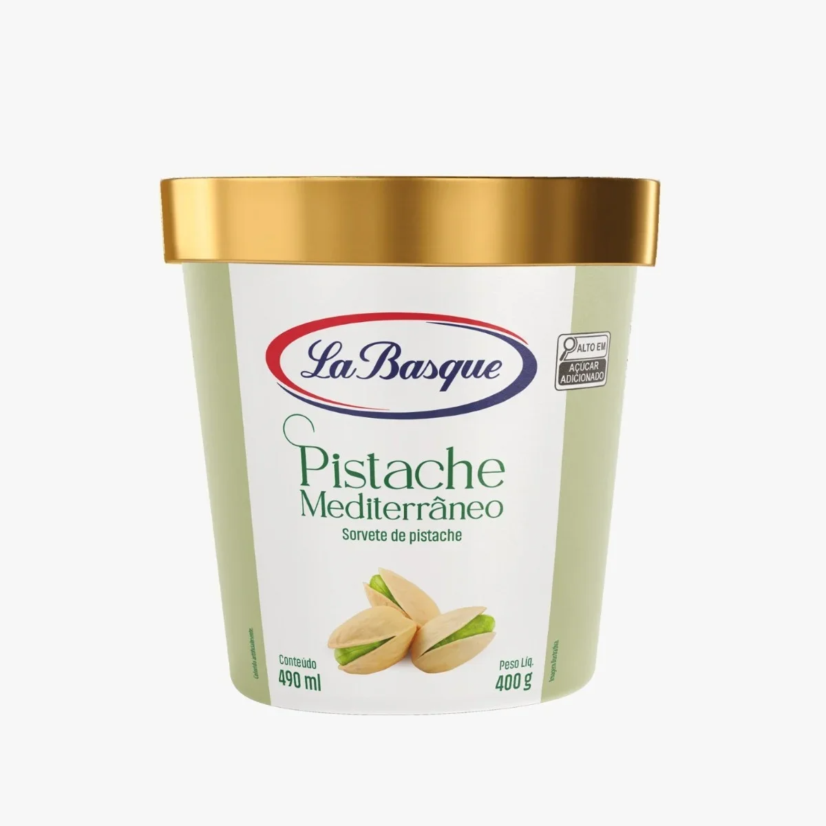 Sorvete La Basque Pistache Mediterrâneo 490ml