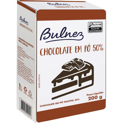 Chocolate em Pó Bulnez 50% Cacau 200g