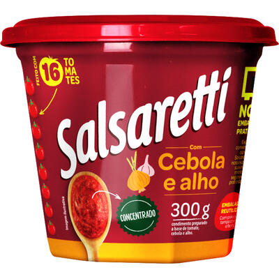 Extrato de Tomate SALSARETTI Cebola e Alho 300g