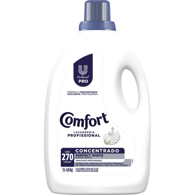 Amaciante Roupas Concentrado Comfort Perfect white 5L